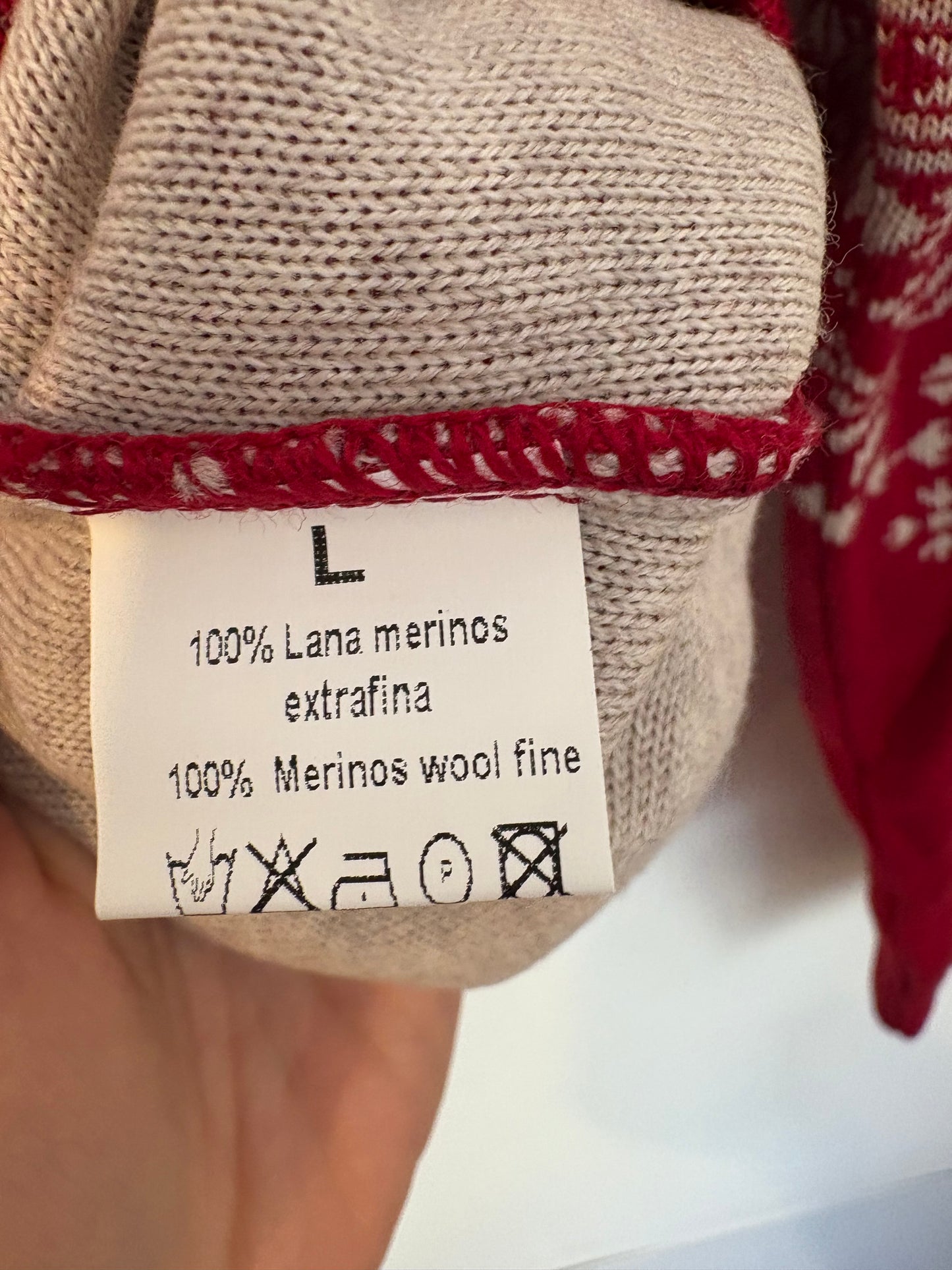 LA CASITA DE WENDY. Chaqueta roja greca merino