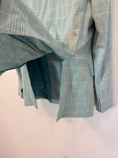 ESSENTIAL. Blue checked blazer, size 38