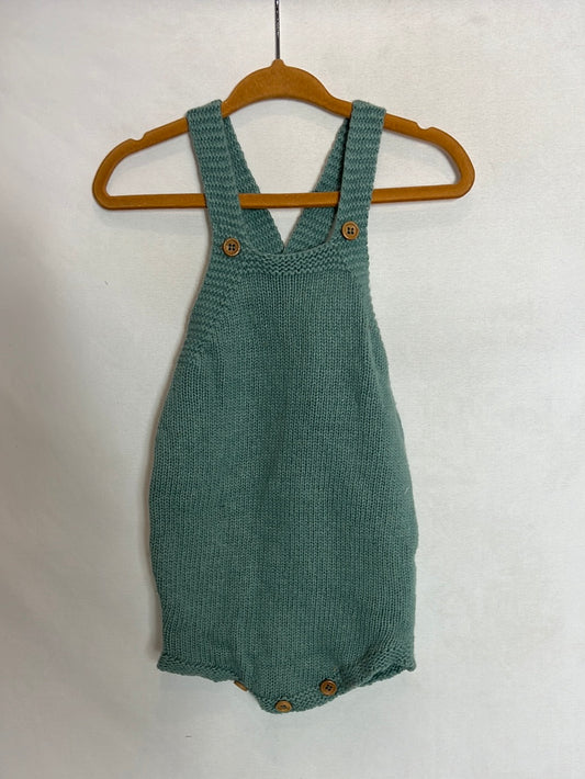NICOLI. Light blue wool romper. Size 9-12 months