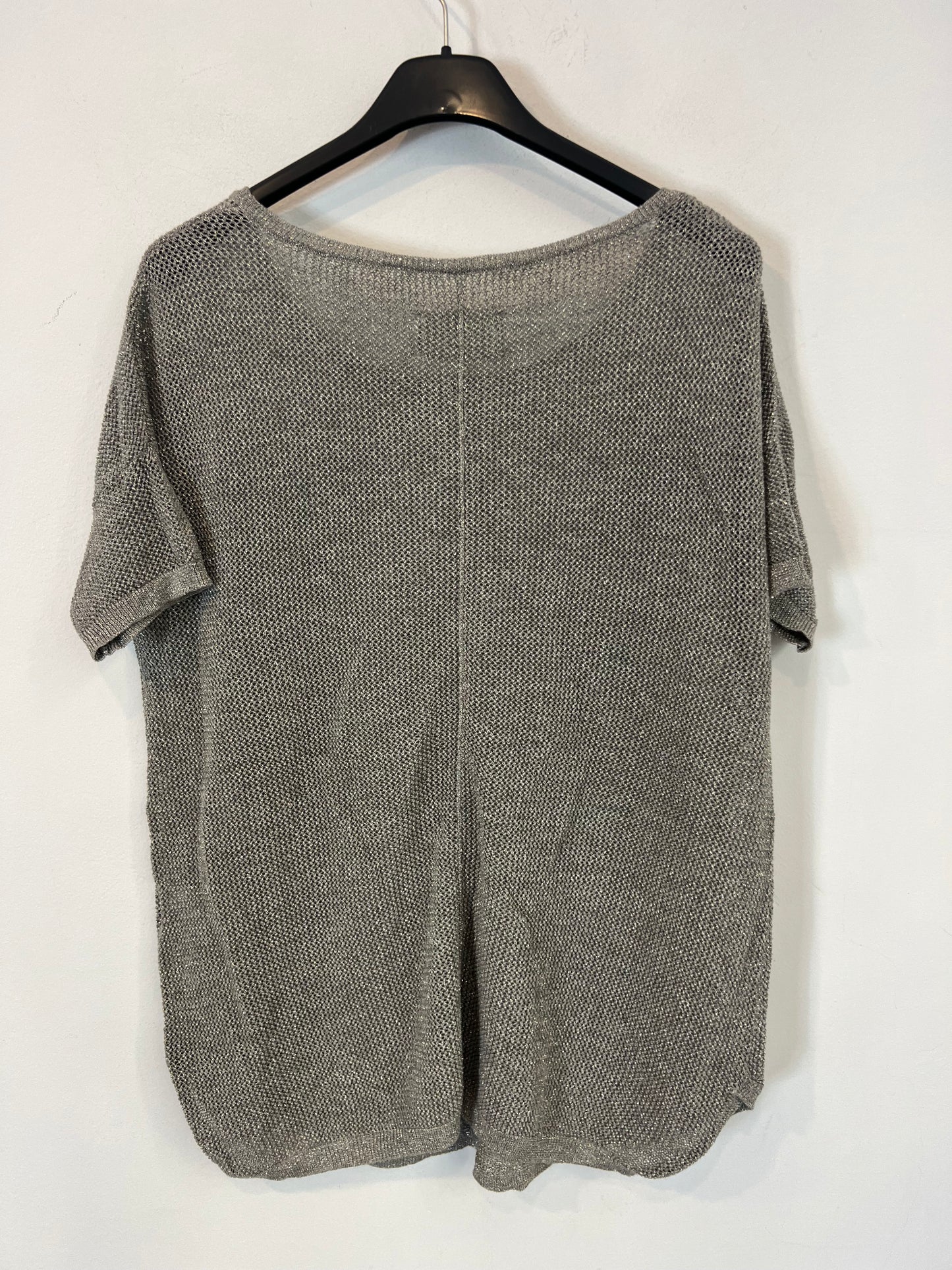 ZADIG&VOLTAIRE. Top gris hilos plateadas T.m