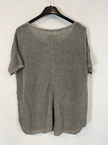ZADIG&VOLTAIRE. Top gris hilos plateadas T.m