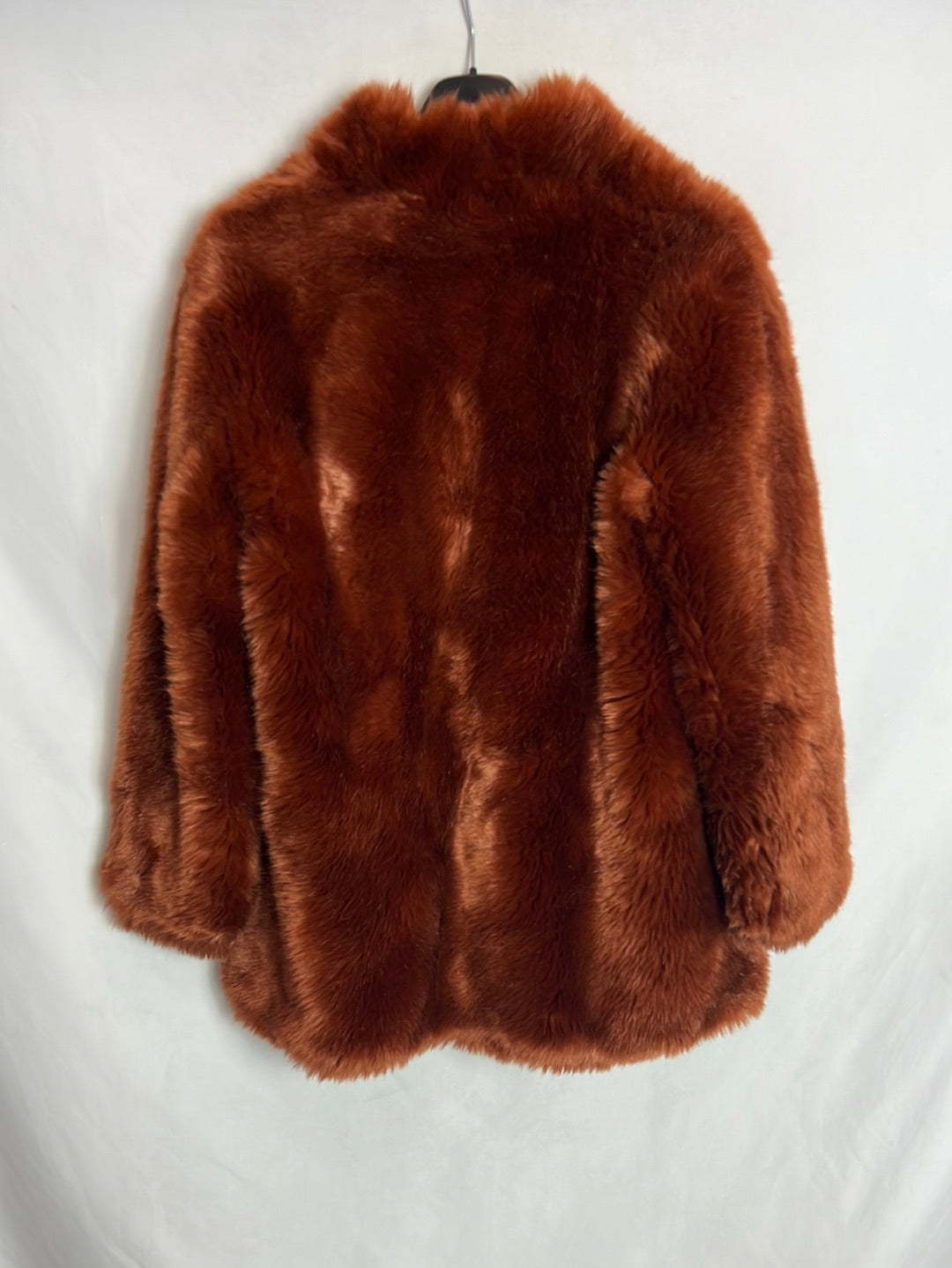 ZARA. Abrigo pelo teja T.s