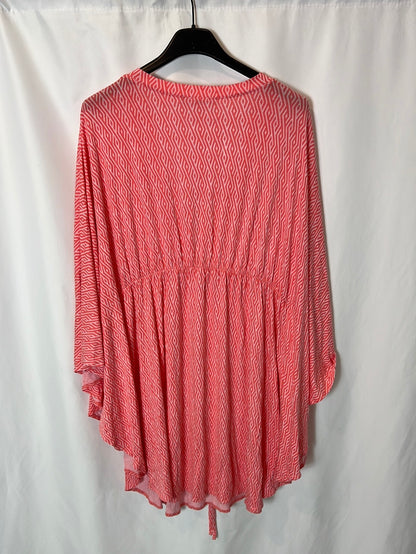 MELISSA ODABASH. Short pink kaftan dress. YOUR