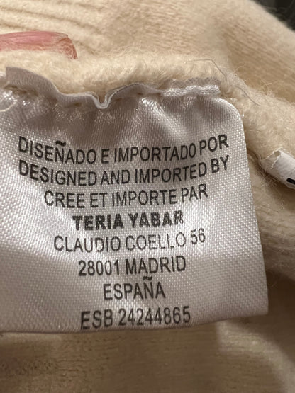 TERIA YABAR. Jersey beige volante T.m