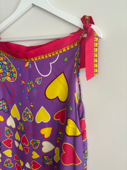 VERSUS VERSACE. Vestido corto seda estampado