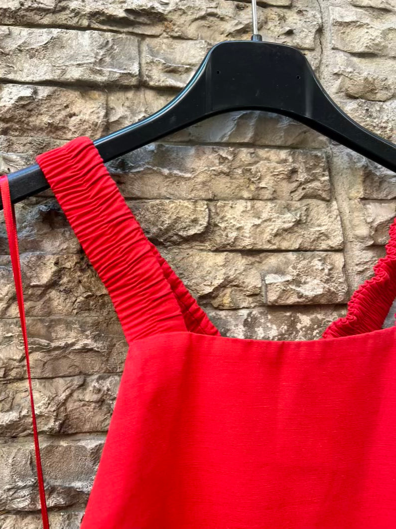 ZARA. Vestido midi  vuelo detalle espalda