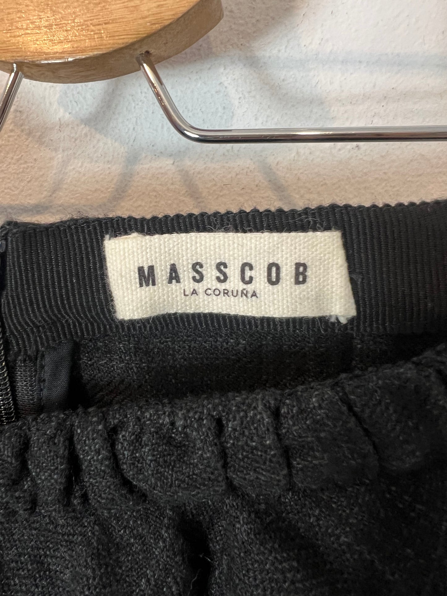 MASSCOB. Falda cuadros asimétrica mezclaT.36