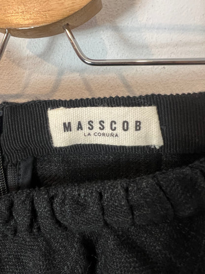 MASSCOB. Falda cuadros asimétrica mezclaT.36