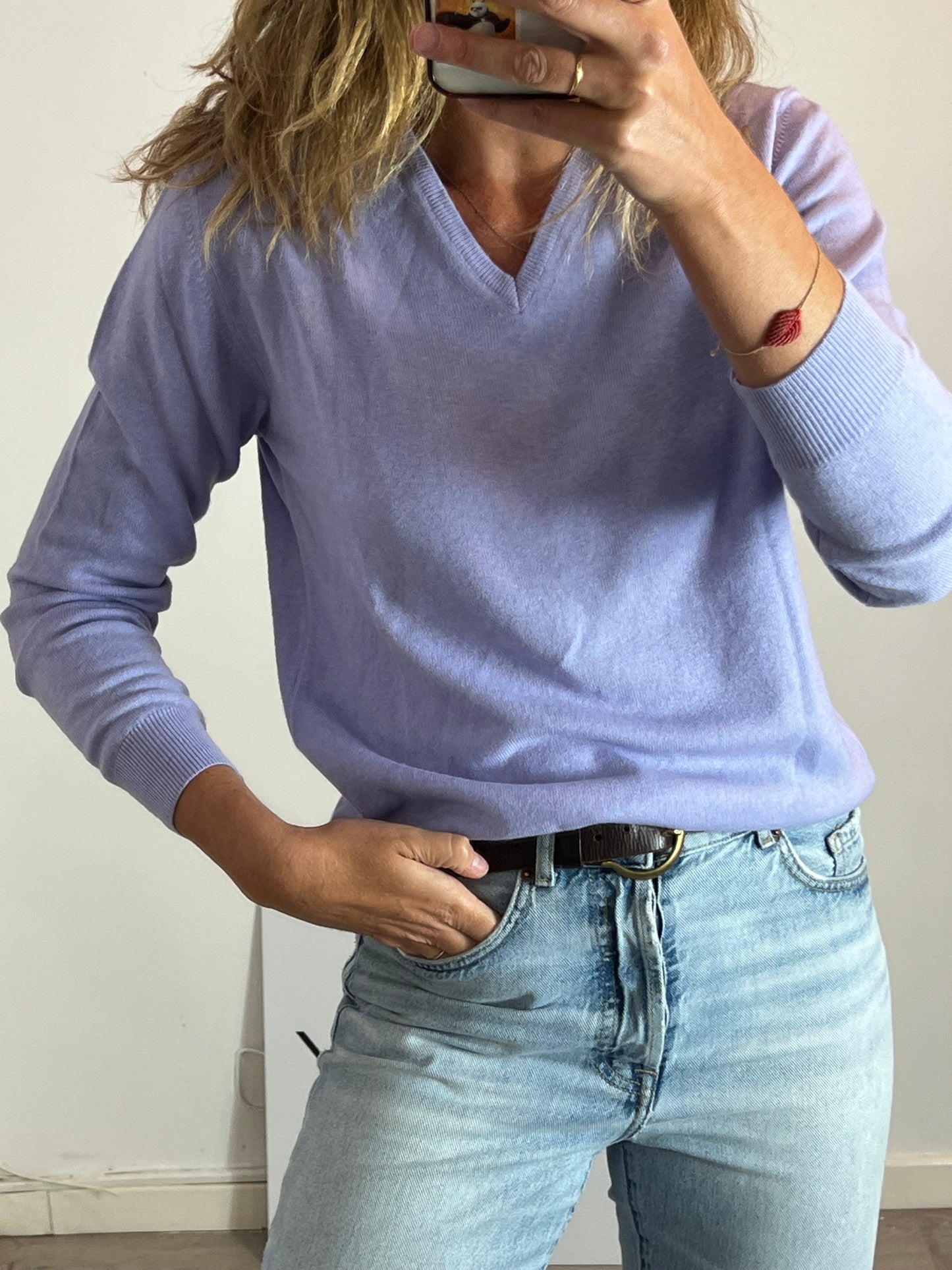 EXCELLENT CASHMERE. Mauve cashmere sweater. TM