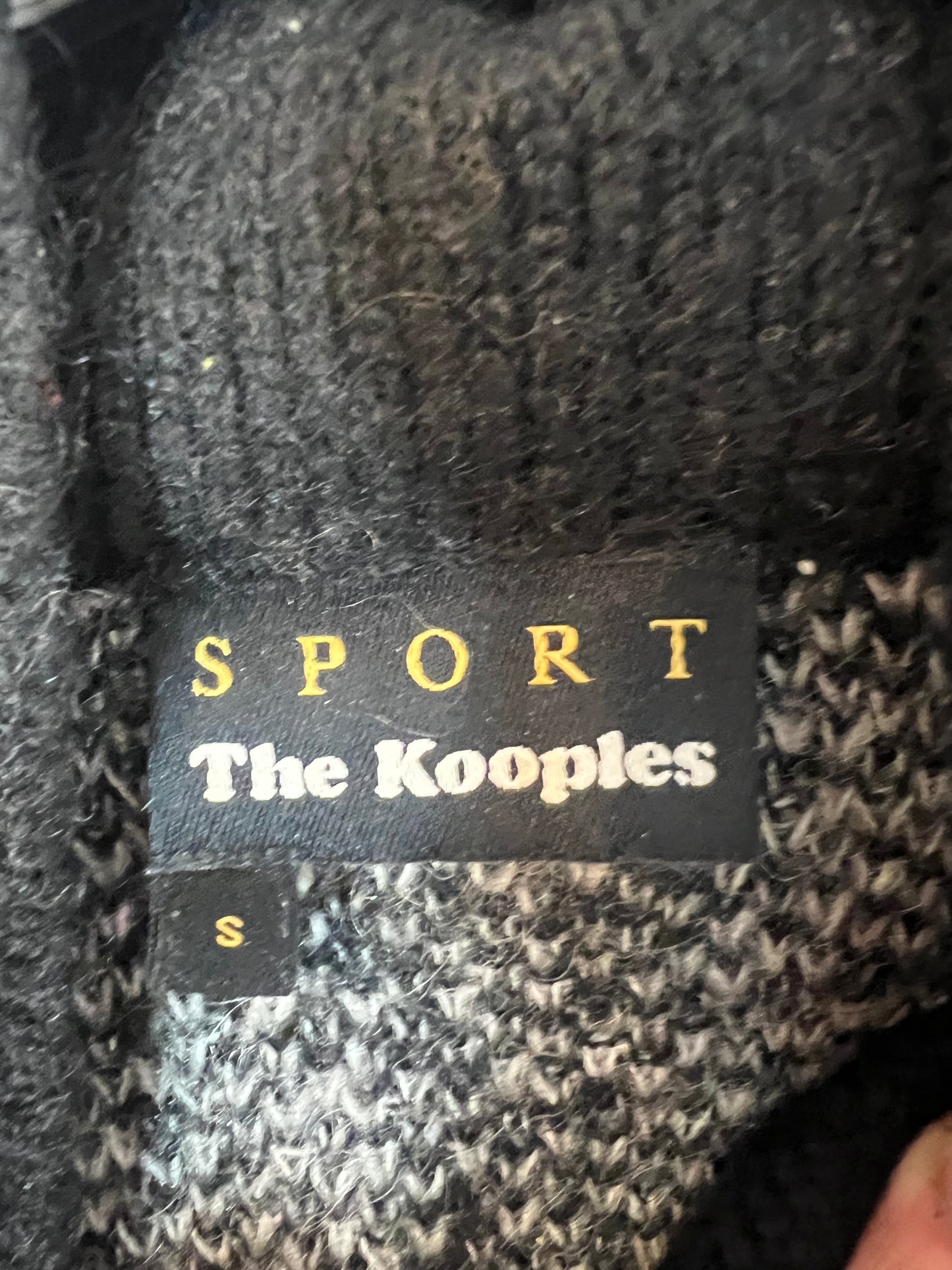 THE KOOPLES. Chaqueta punto con lana blanca y negra. T S