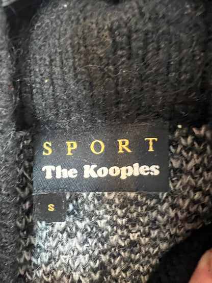 THE KOOPLES. Chaqueta punto con lana blanca y negra. T S
