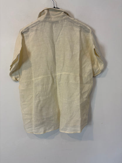 ZARA. Camisa lino color crudo
