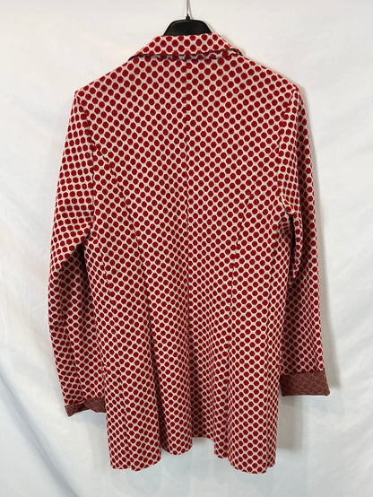 OTRAS. Blazer estampado rojo T.m