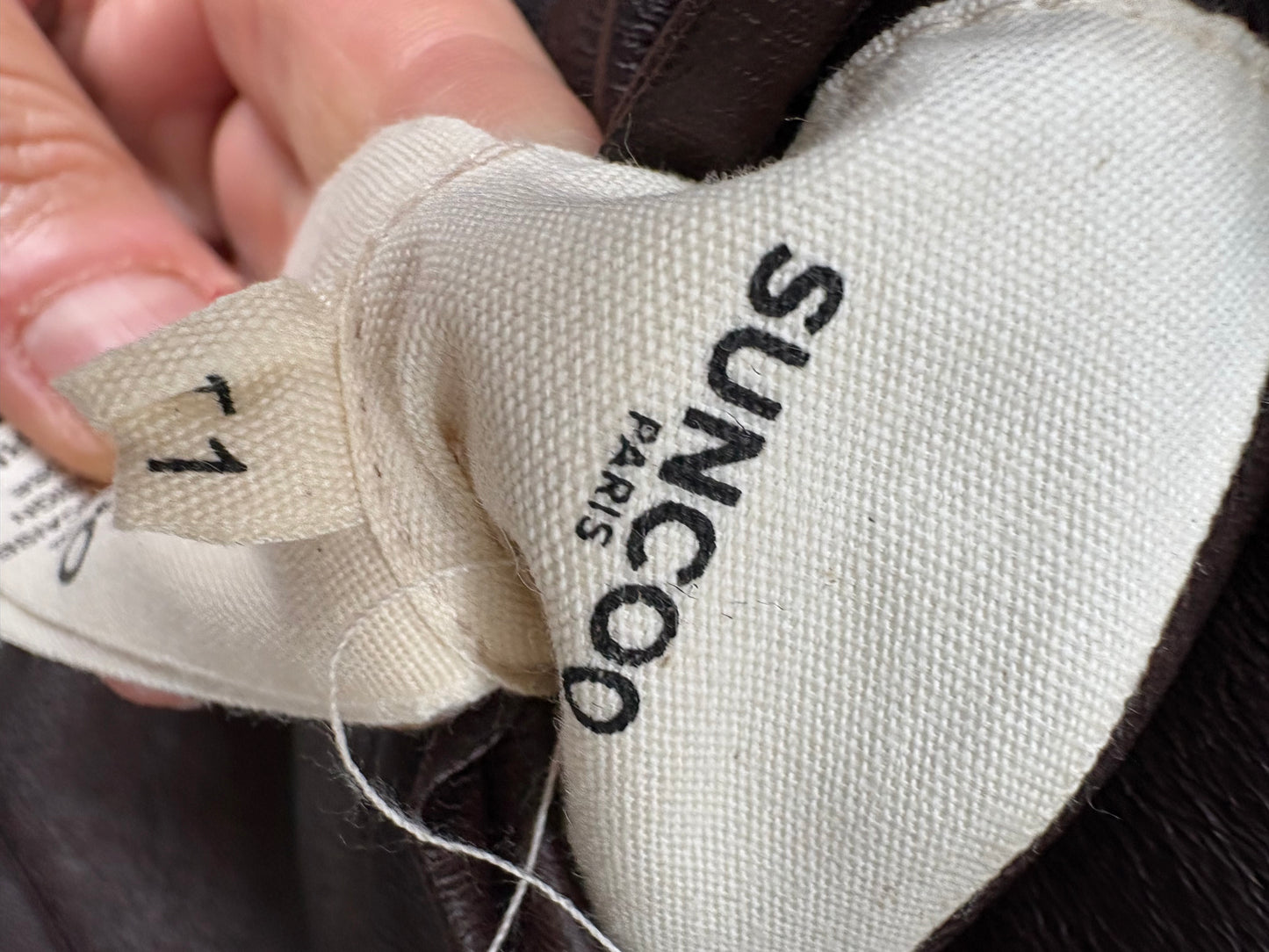 SUNCOO. Chaleco marrón borrego