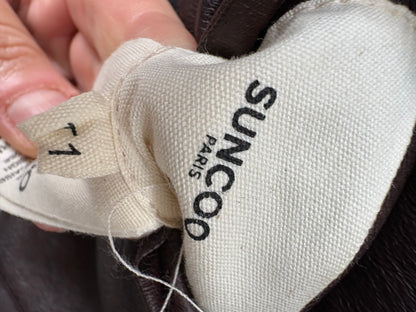 SUNCOO. Chaleco marrón borrego