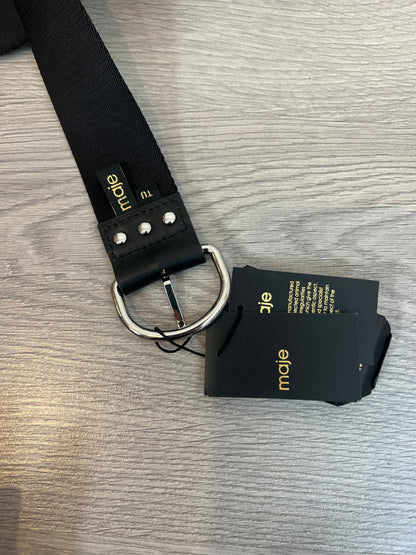 MAJE. Cinturón negro tela T.u