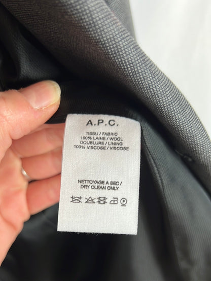 APC Blazer, Heather Grey, Wool. Size 36