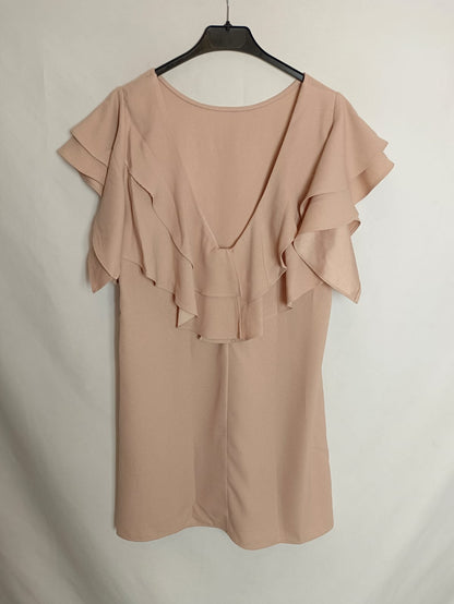 ZARA. Pink ruffled dress Tl – Hibuy market ZARA. Pink ruffled dress Tl – Hibuy market
