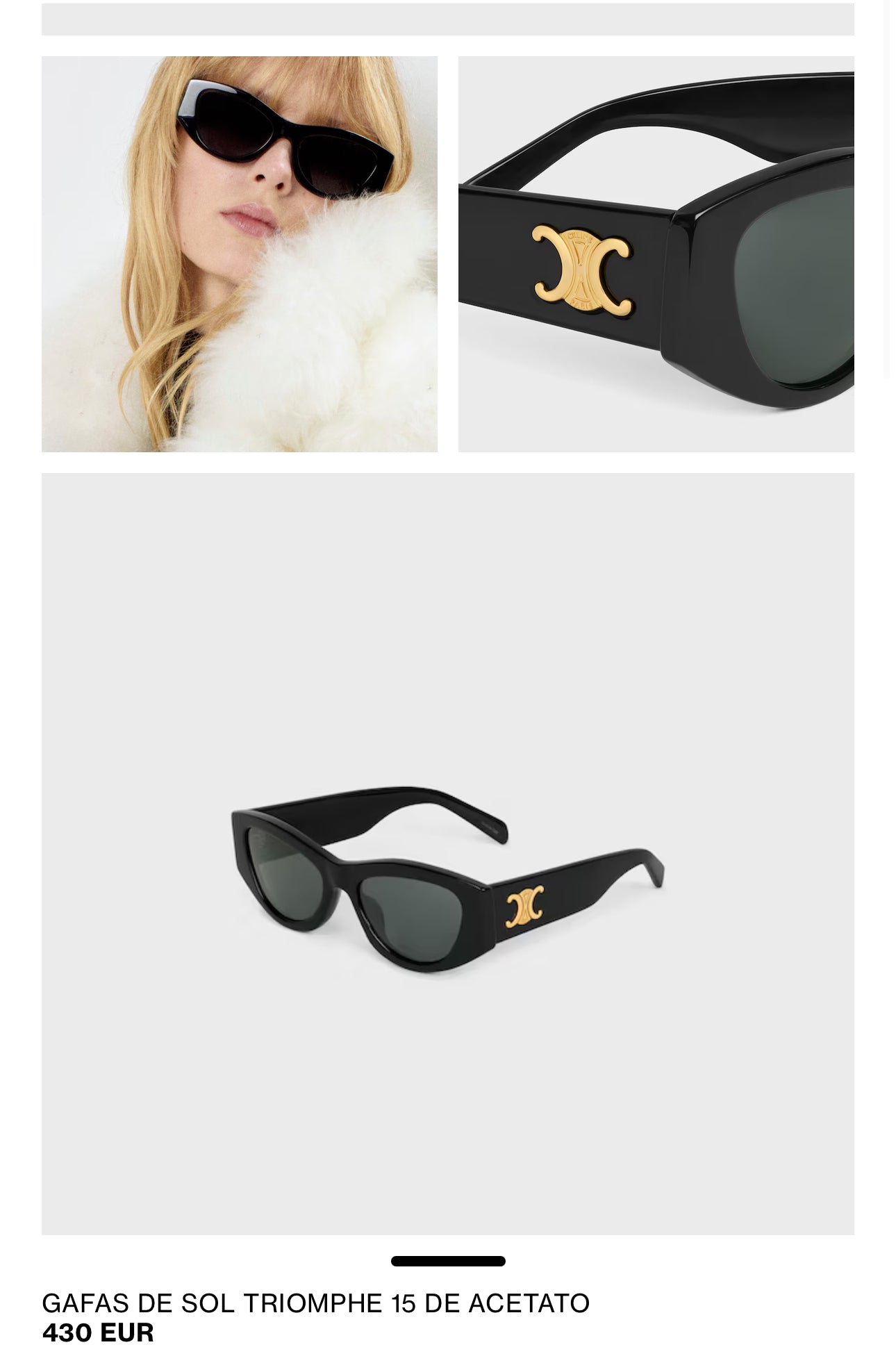 CELINE. Gafas de sol Triomphe