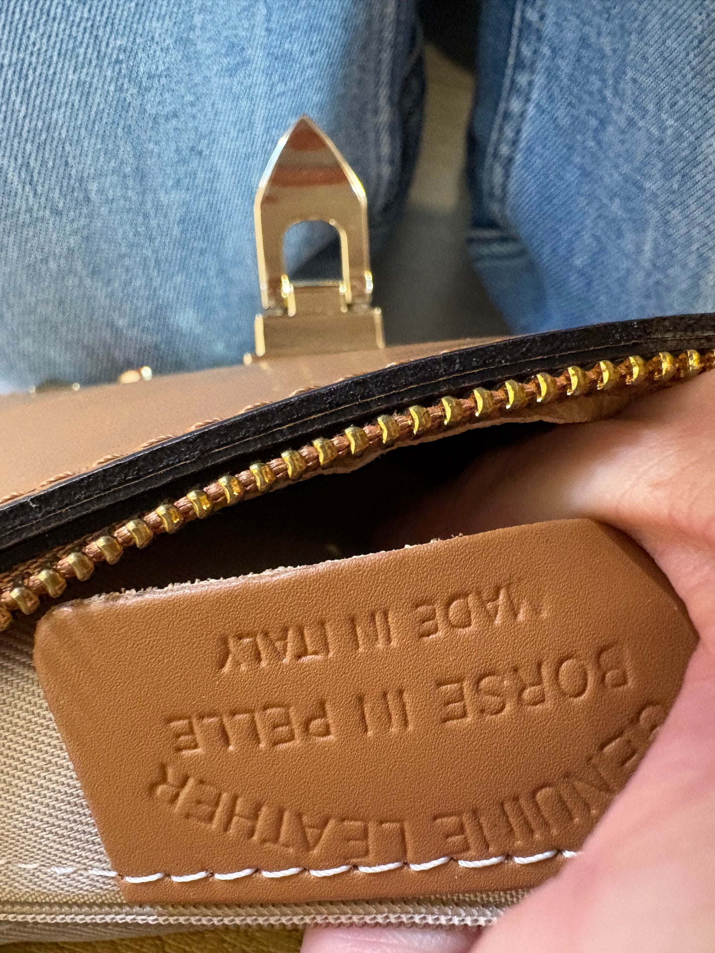 Bolso piel asa multicolor