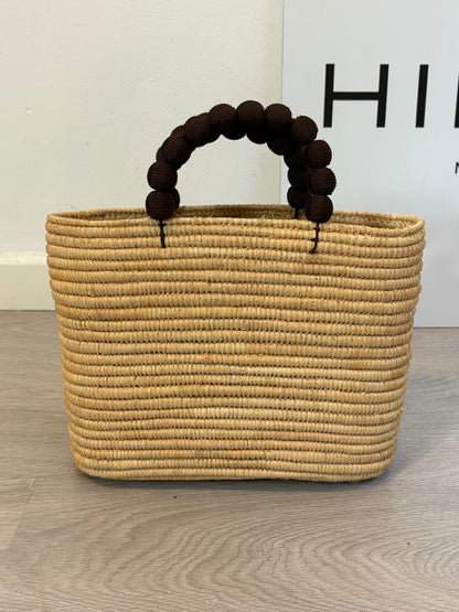 Bolso mediano rafia asa corta