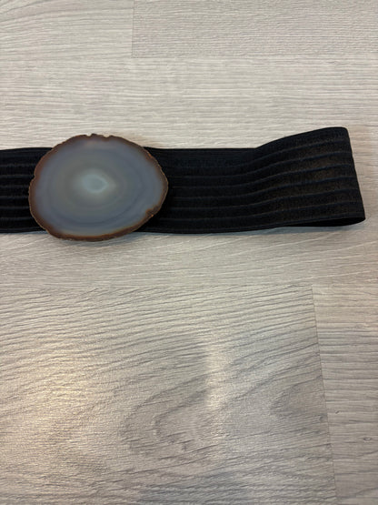 OTRAS. Cinturón negro elastico piedra
