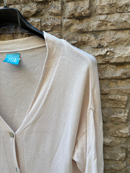 ZÚA. Chaqueta punto beige fluida. T S/M