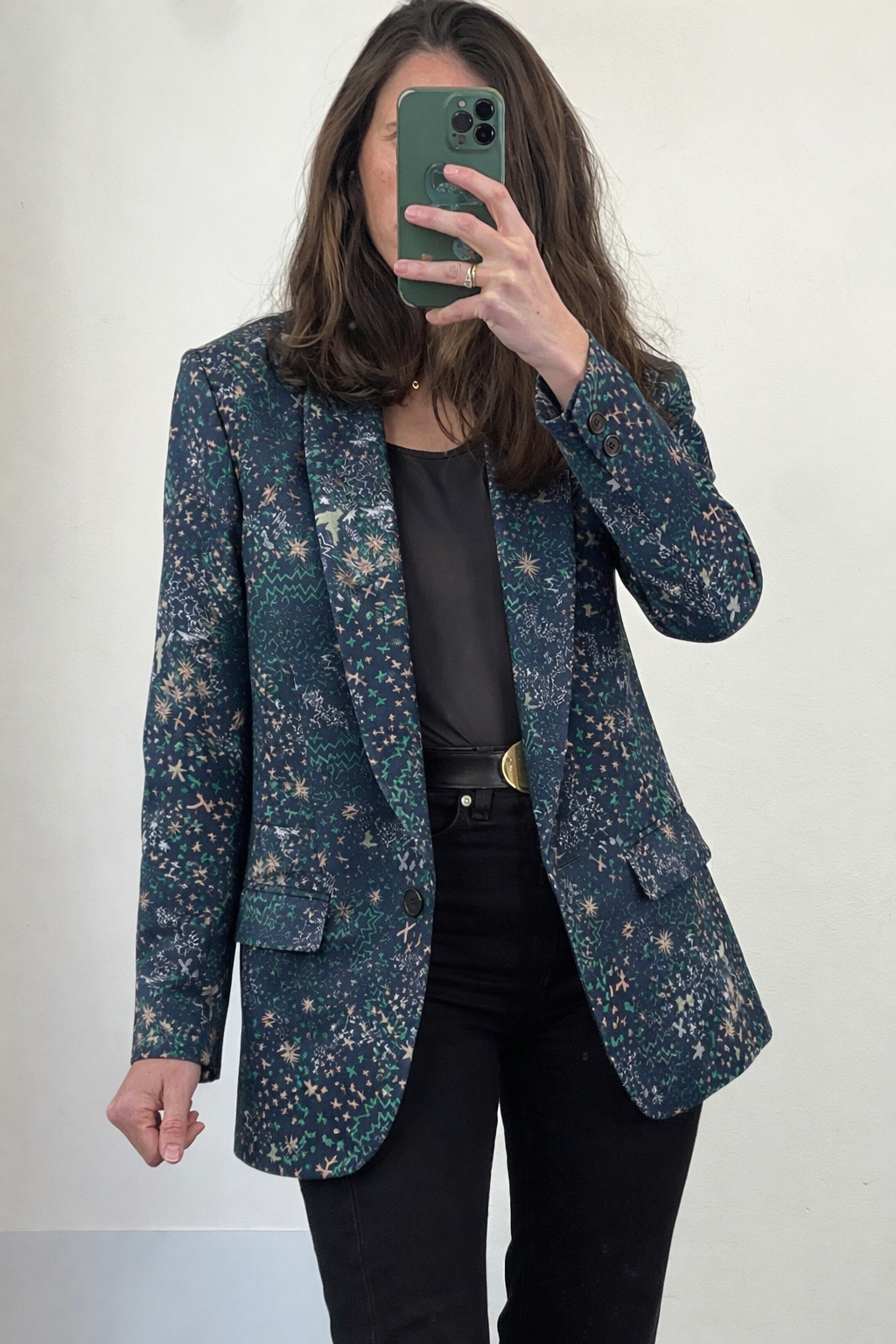 ZADIG & VOLTAIRE. Blazer azul bordados