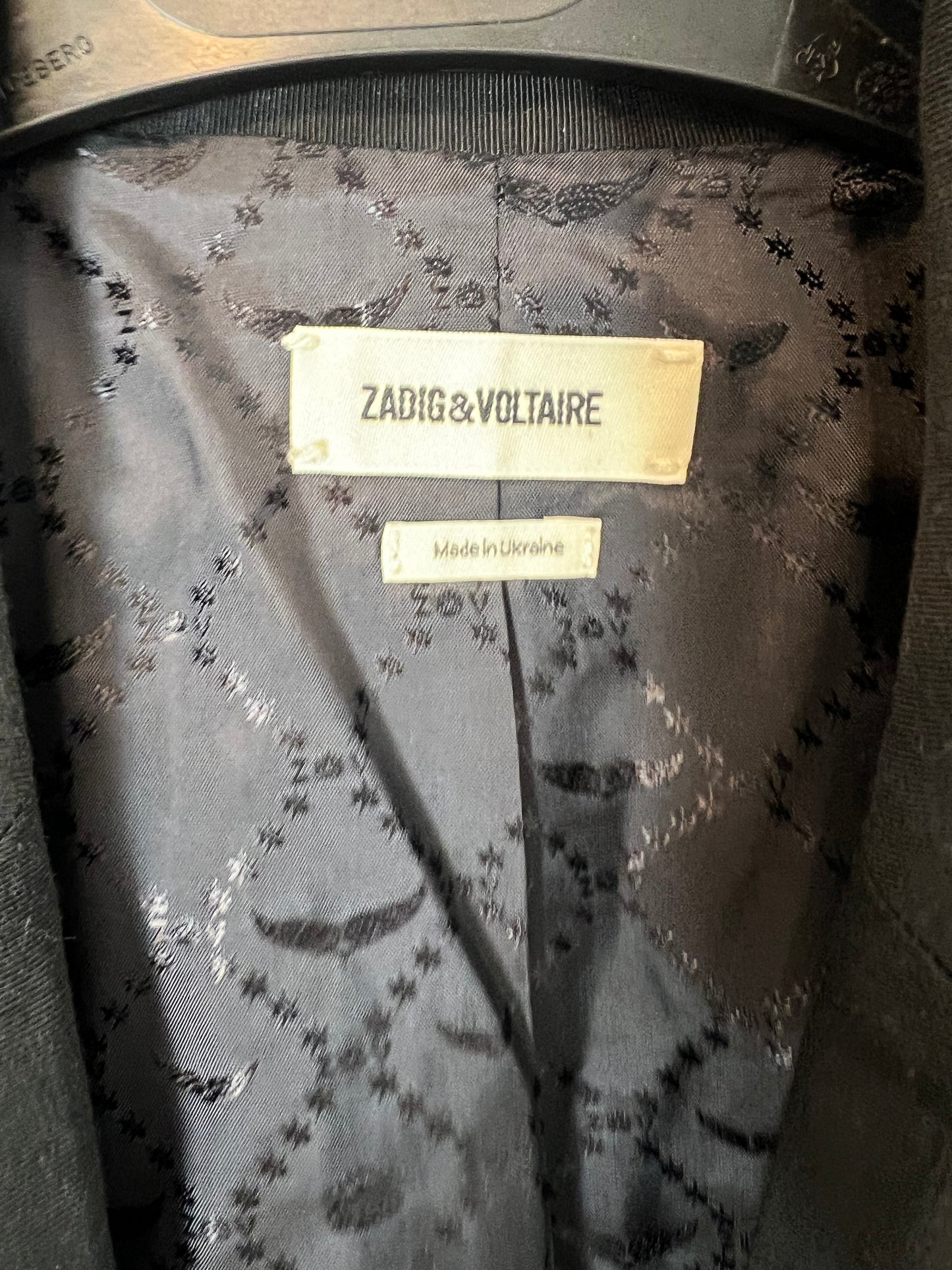 ZADIG&VOLTAIRE. Blazer gris marengo y negra detalle solapa. T 36