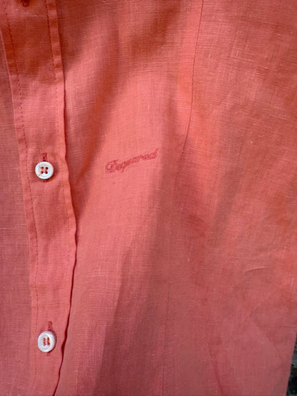 DSQUARED2. Blusa lino volante mini