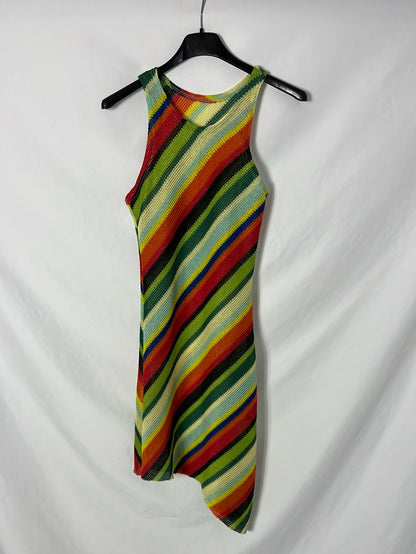 OTHERS. Asymmetrical striped dress Ts