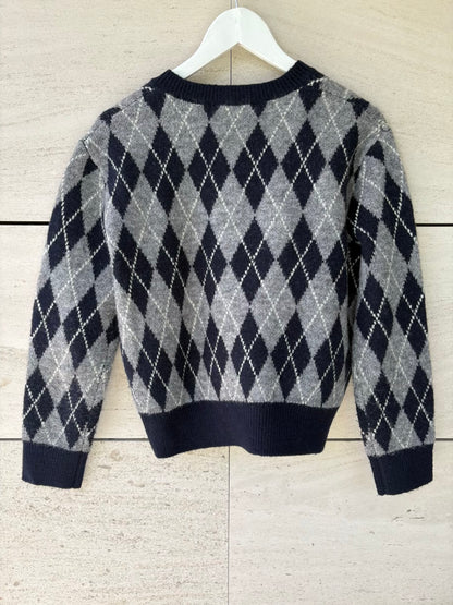 ZARA. Jersey azul rombos