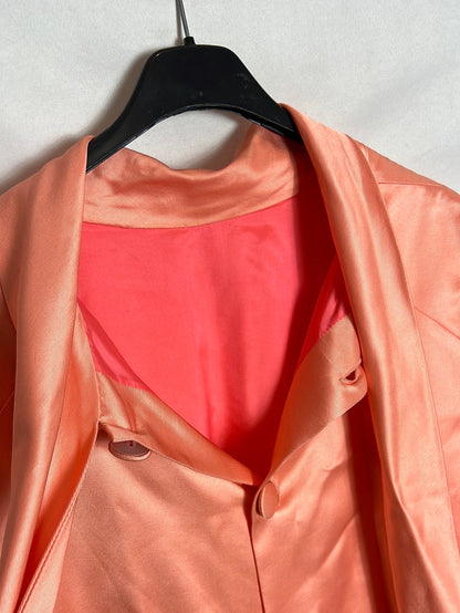 INÉS MARTIN ALCALDE. Salmon satin back top. TS