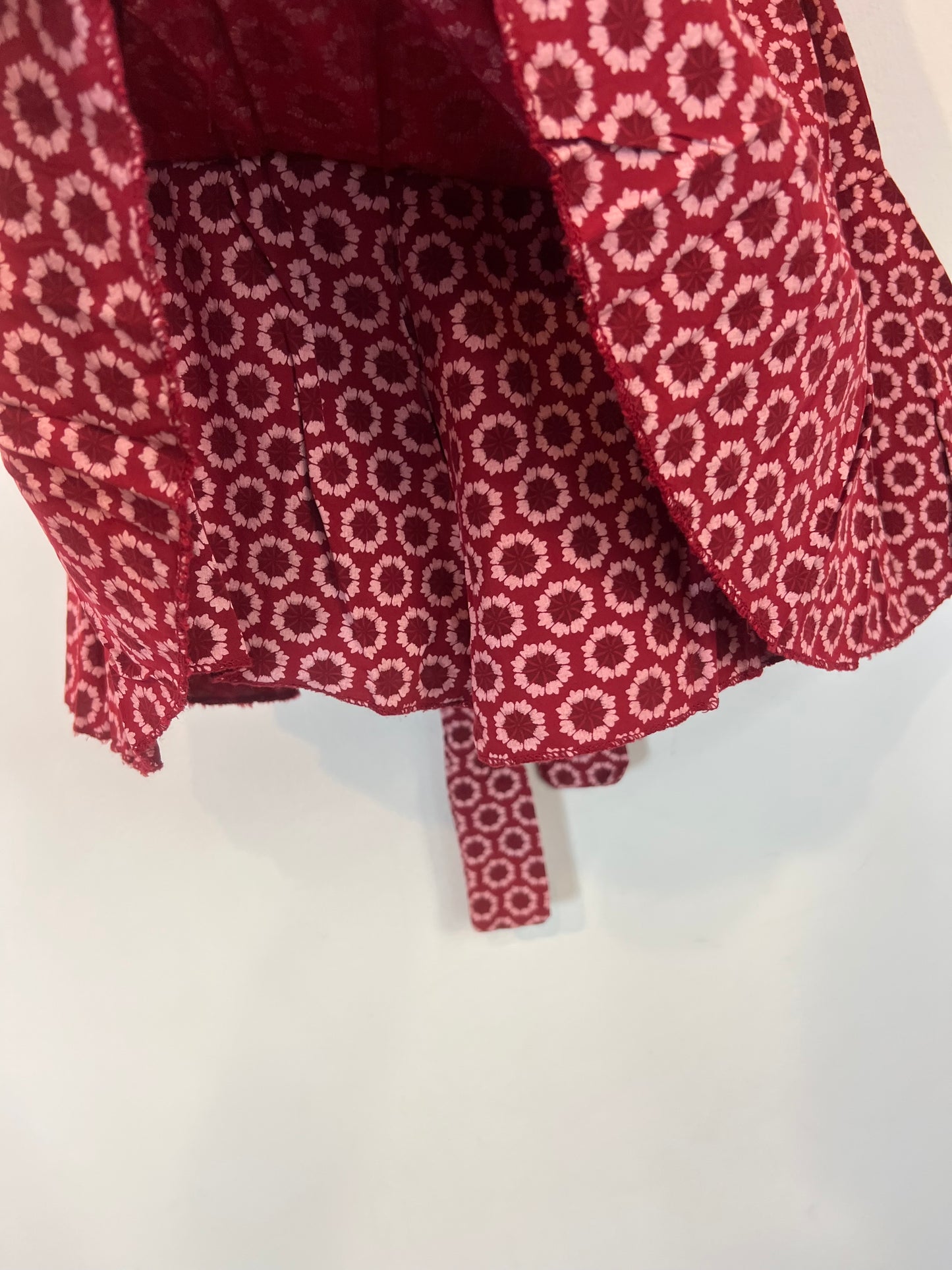 OTRAS. Falda pantalón burdeos flores TU(S)