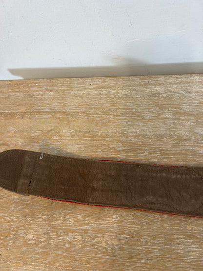 OTHER. Embroidered belt with leather details. TS