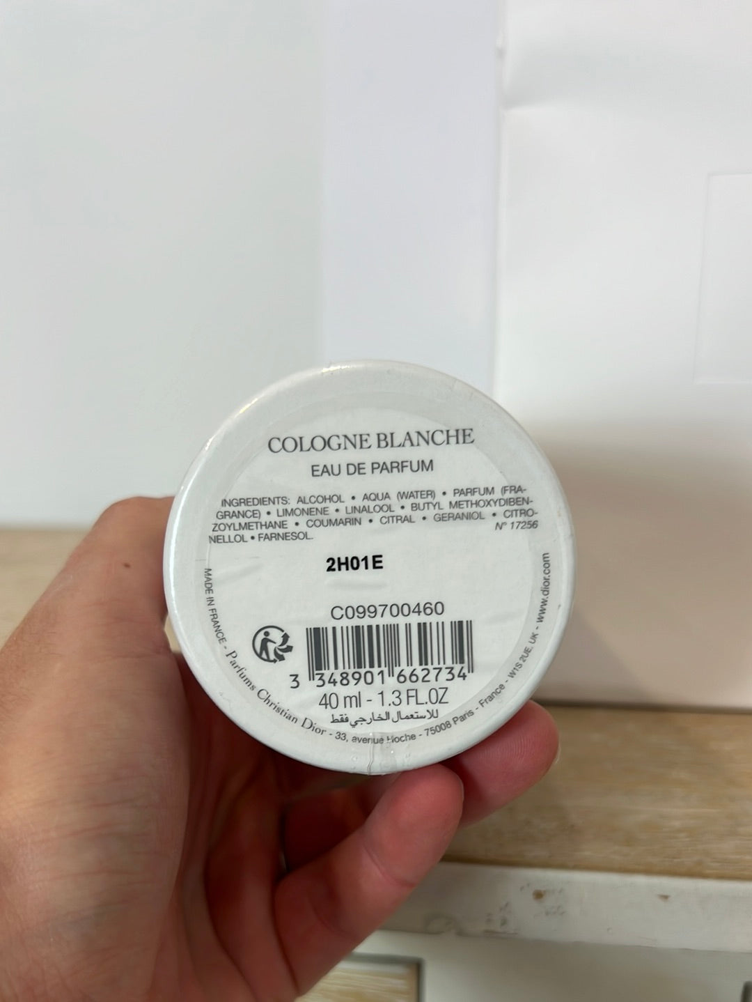 CHRISTIAN DIOR COLOGNE BLANCHE. Unisex Eau de Parfum. 40 ml