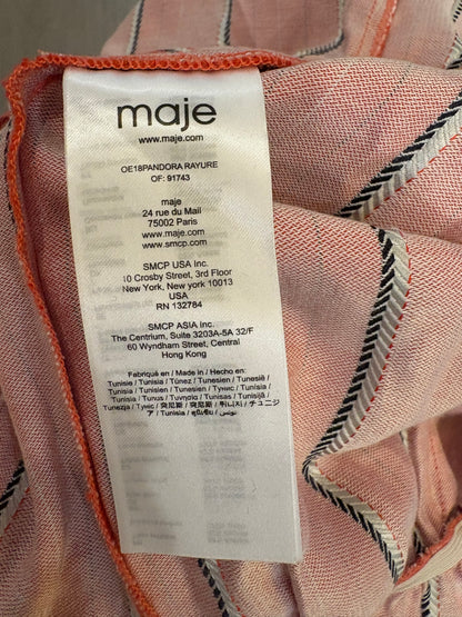 MAJE. Mono largo rayas rojo.  T.38