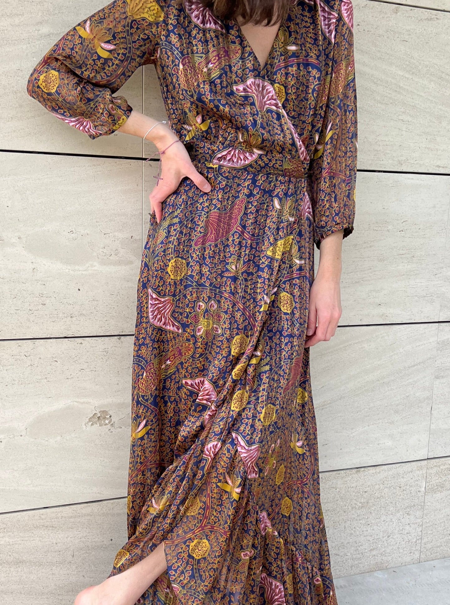BA&amp;SH. Printed wrap dress. Size 1(S)