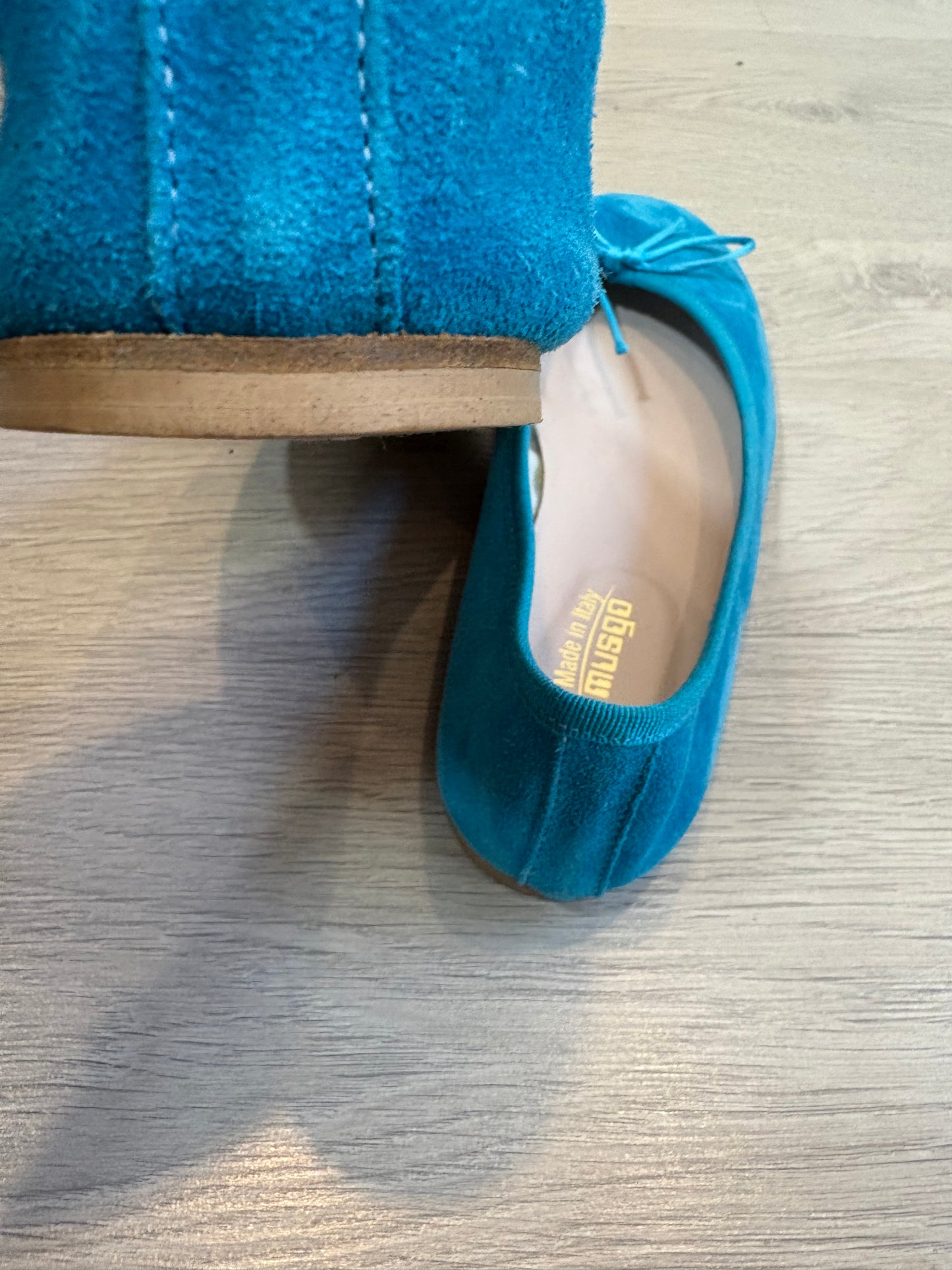 MUSGO. Bailarinas piel en turquesa. T 40