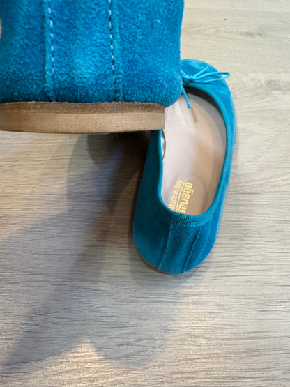 MUSGO. Bailarinas piel en turquesa. T 40