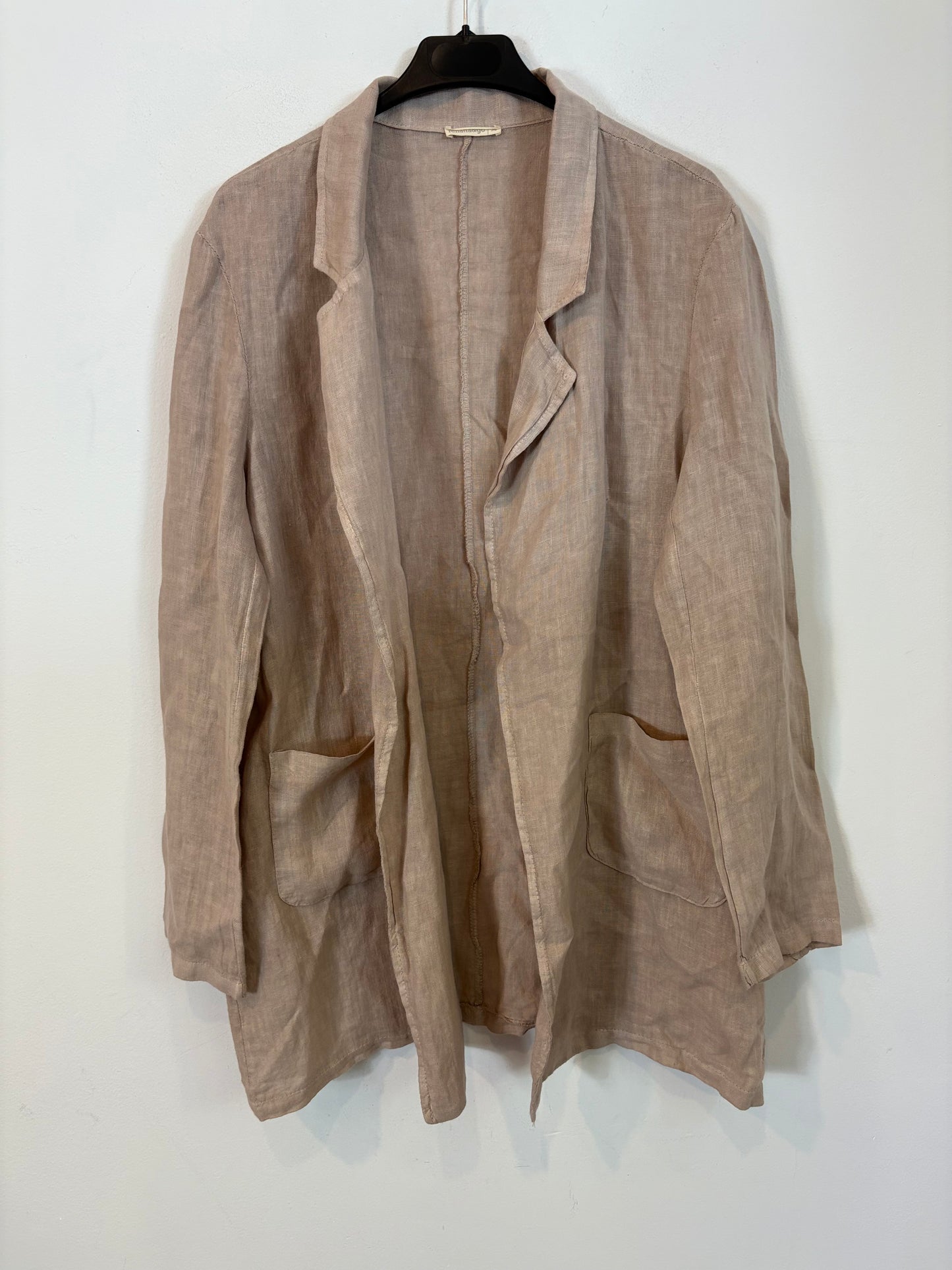 RENATTA&amp;GO. Tan beige linen blazer. TM