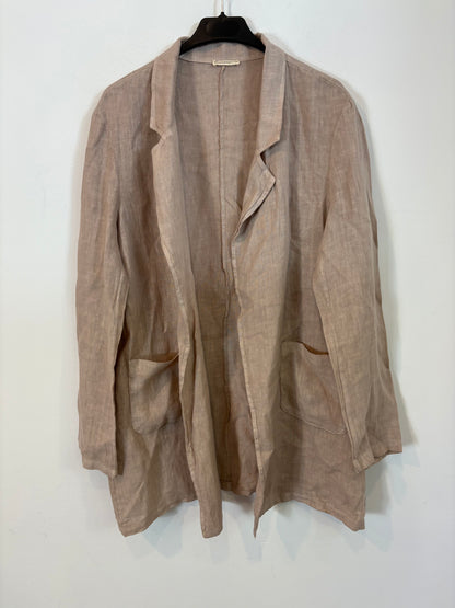 RENATTA&amp;GO. Tan beige linen blazer. TM