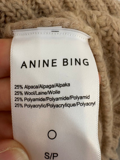 ANINE BING. Jersey beige alpaca