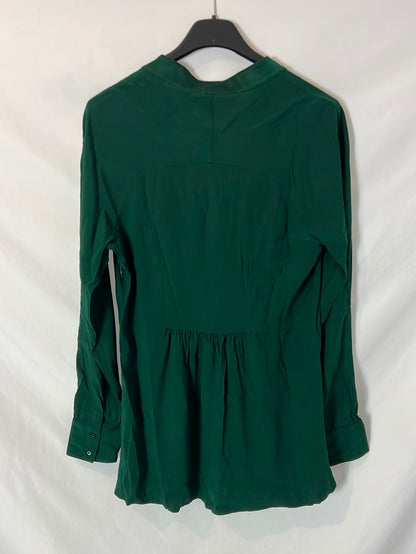 PEDRO DE HIERRO. Blusa verde fluida T.40