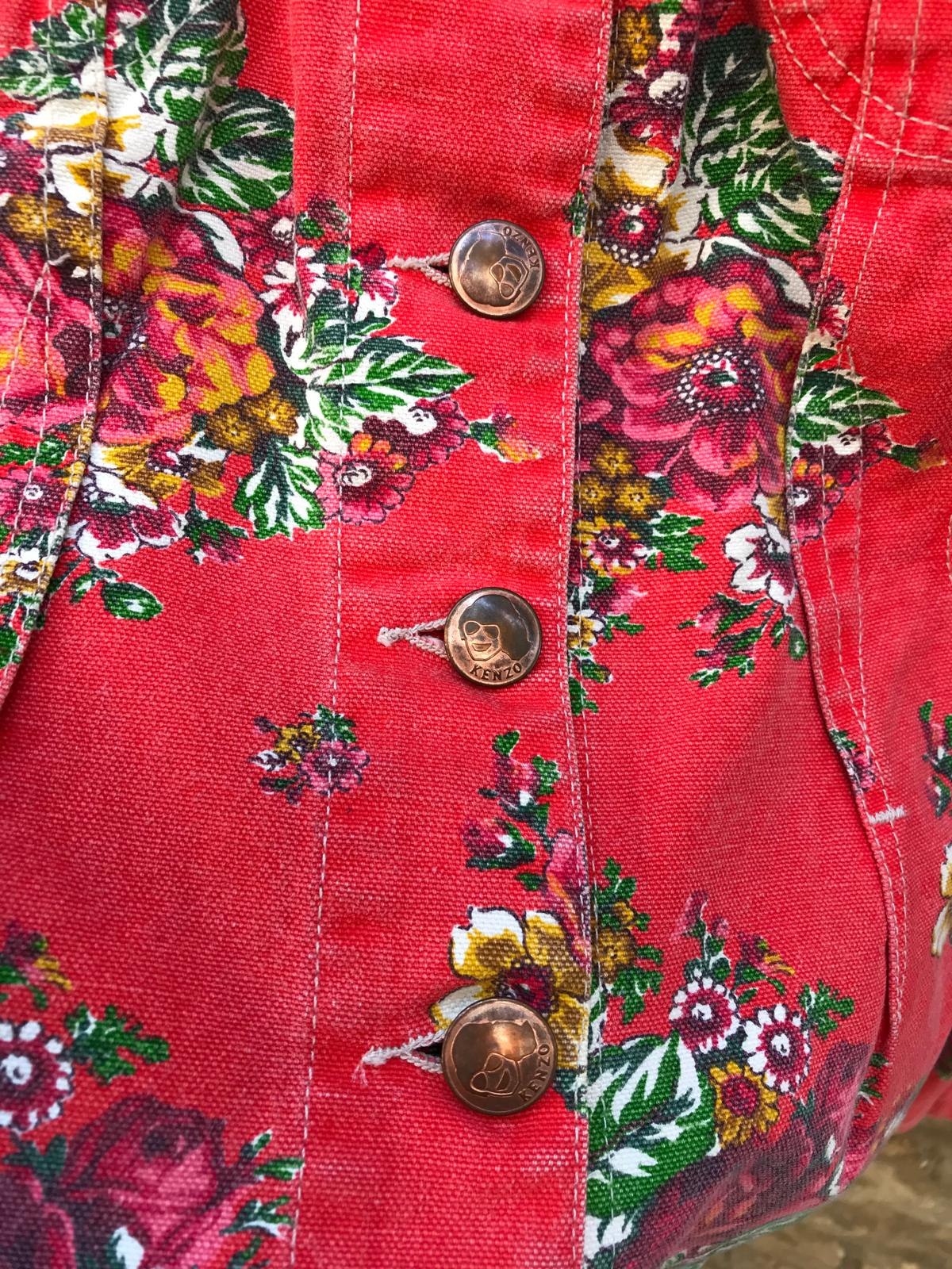 KENZO. Chaqueta denim vintage estampada