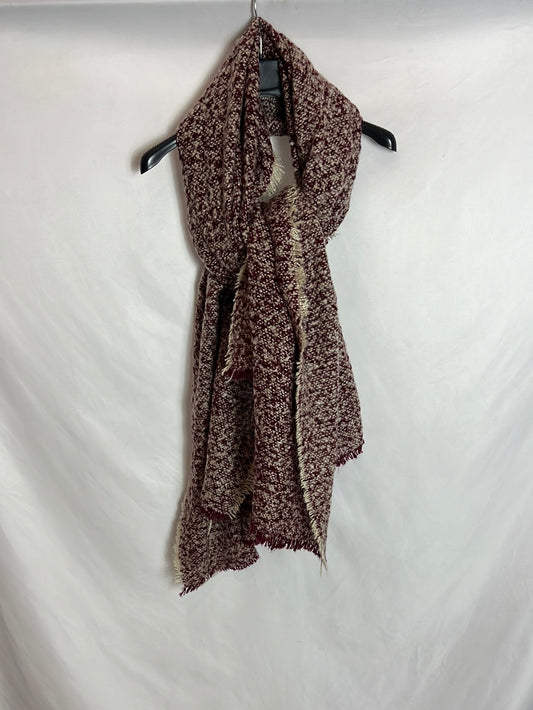 ZARA. Mottled burgundy scarf