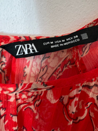 ZARA. Flowy printed short dress. TM