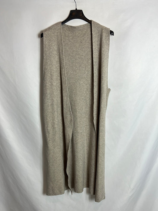 OTHERS. Beige midi knit vest. TM