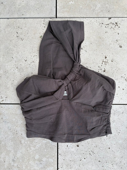ZARA. Top elástico asimétrico con lino