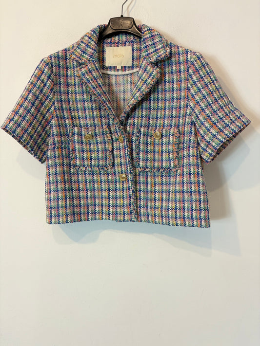 MAJE. Top tweed colores